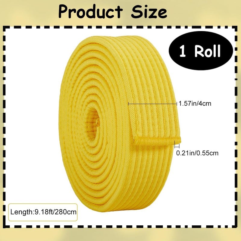 CREATCABIN Yellow Taekwondo Belt Polyester Martial Arts Belt Judo Karate TKD Aikido Uniform Belt with Ranking Long Soft Universal Fit Belts Jiu Jitsu for Men Women Adult Perfomance Accessories 9.18ft - Image 2